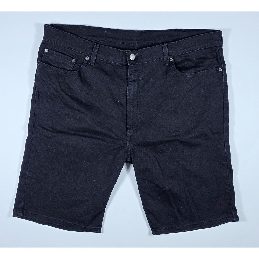 Levis 505 Men's Black Denim Shorts Regular Fit Size W40 Classic Five Pocket Jean